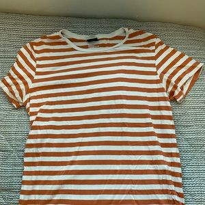 White and orange striped tee H&M men’s M
